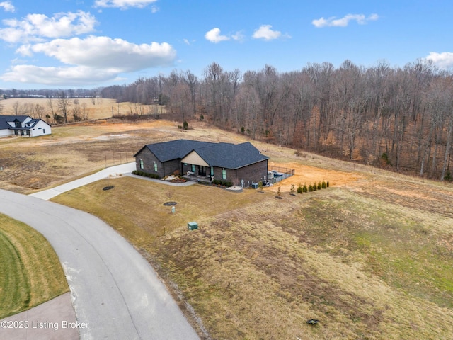 190 Foxwood Ct, Elizabethtown, KY 42701 - aerial view of sparsely populated area with a heavily wooded area