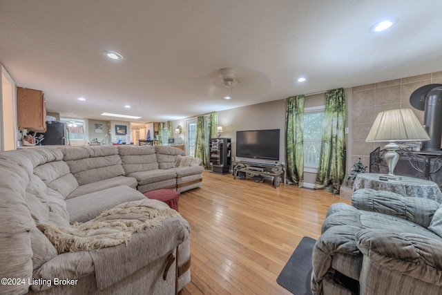 3085 Centerview Rough River Ln, Hudson, KY 40145 - living room with recessed lighting and light wood finished floors