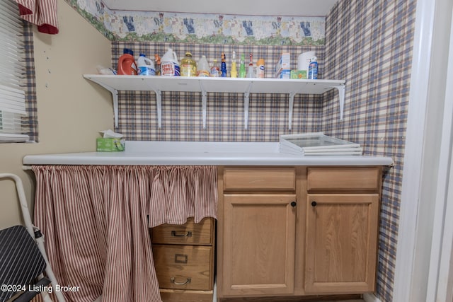 3085 Centerview Rough River Ln, Hudson, KY 40145 - laundry area with wallpapered walls