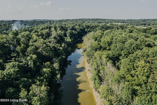 3085 Centerview Rough River Ln, Hudson, KY 40145 - drone / aerial view of a heavily wooded area and a nearby body of water