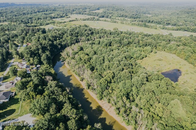 3085 Centerview Rough River Ln, Hudson, KY 40145 - aerial view of property and surrounding area with a heavily wooded area and a large body of water