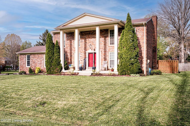 3904 Bayonne Ct, Jeffersontown, KY 40299 - greek revival inspired property with brick siding and covered porch