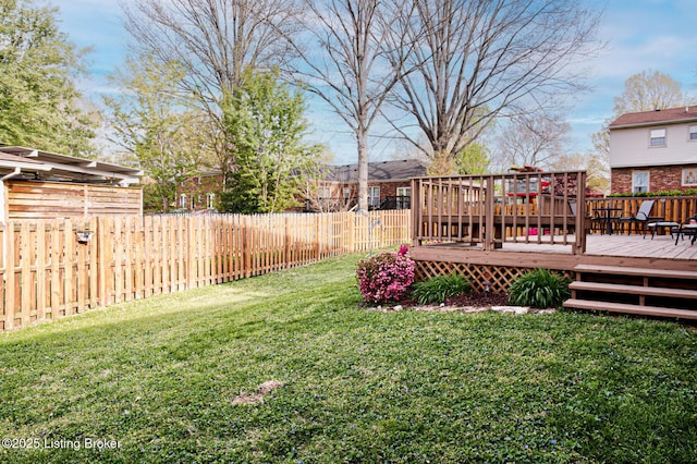 3904 Bayonne Ct, Jeffersontown, KY 40299 - view of yard with a wooden deck