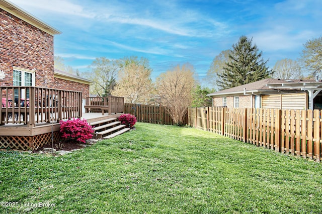 3904 Bayonne Ct, Jeffersontown, KY 40299 - view of yard featuring a deck