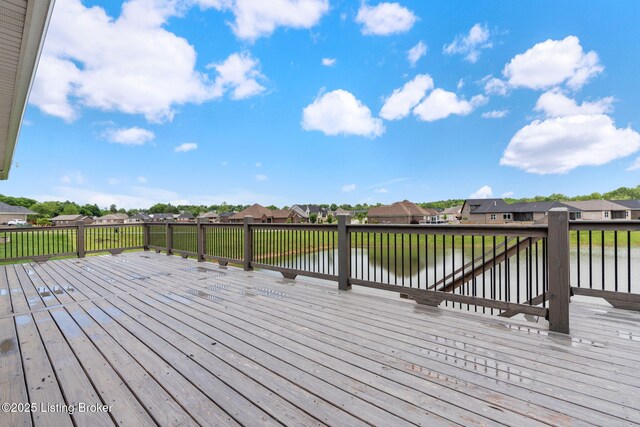 15905 Cabin View Ln, Louisville, KY 40245 - wooden deck with a residential view and a water view