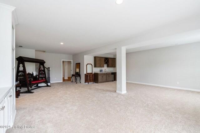 15905 Cabin View Ln, Louisville, KY 40245 - exercise room with light colored carpet, baseboards, and recessed lighting