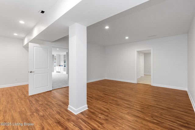 15905 Cabin View Ln, Louisville, KY 40245 - basement featuring wood finished floors, baseboards, and recessed lighting