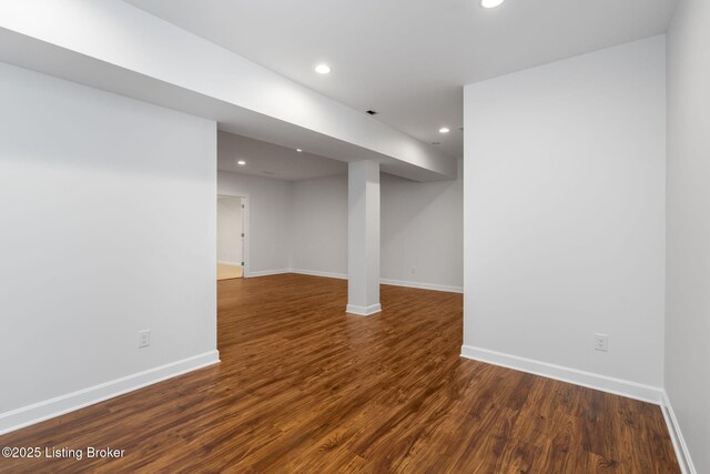 15905 Cabin View Ln, Louisville, KY 40245 - finished below grade area featuring recessed lighting, baseboards, and wood finished floors
