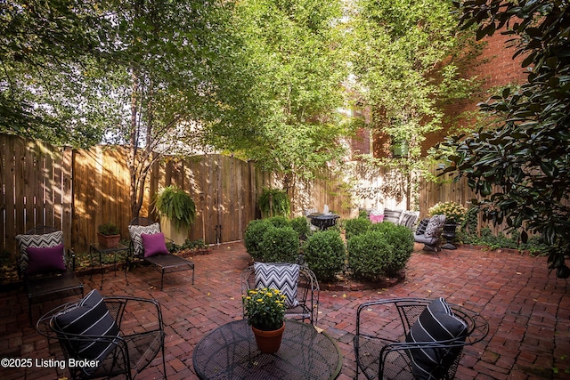 1204 S 2nd St Unit 1, Louisville, KY 40203 - view of patio / terrace featuring fence