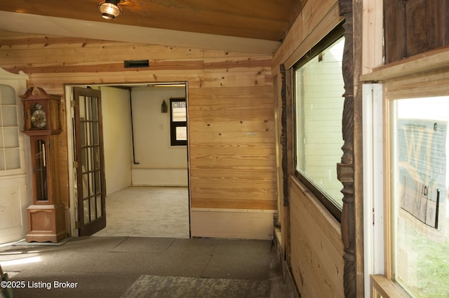 357 Ridgeway Ave, Louisville, KY 40207 - hall with vaulted ceiling and wooden walls