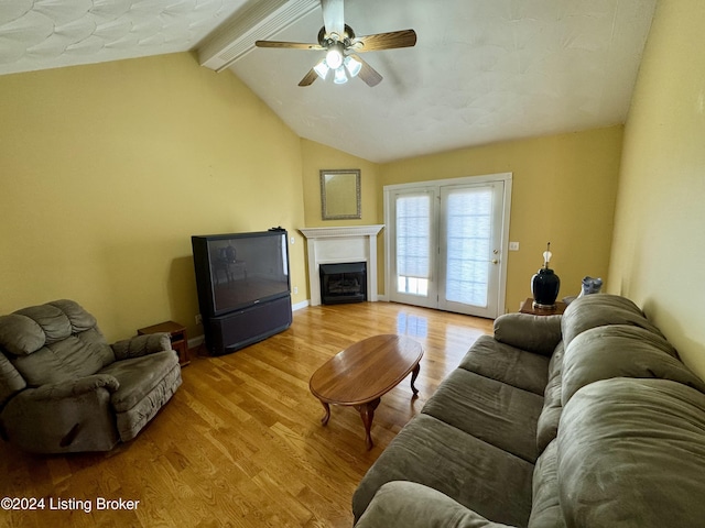 11569 New Haven Rd, New Haven, KY 40051 - living room featuring light wood-style floors, ceiling fan, and a fireplace