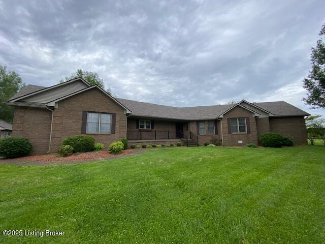 6780 Murrays Run Rd, Coxs Creek, KY 40013 - ranch-style home with brick siding and a front lawn