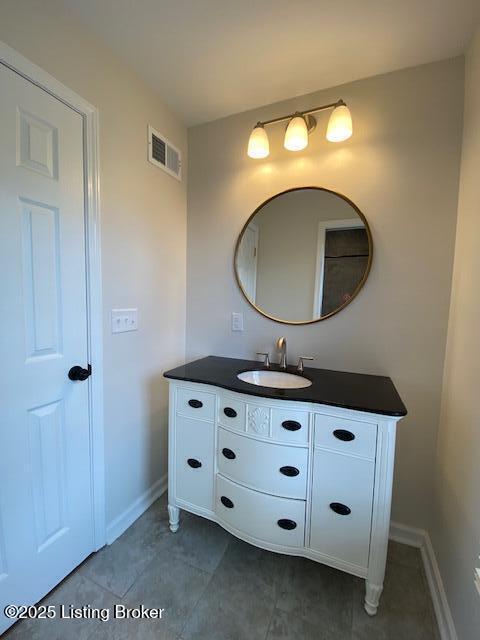6780 Murrays Run Rd, Coxs Creek, KY 40013 - bathroom featuring vanity, baseboards, and tile patterned flooring