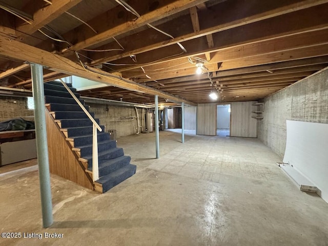 4813 Fox Chase Dr, Shepherdsville, KY 40165 - unfinished below grade area featuring stairway and gas water heater