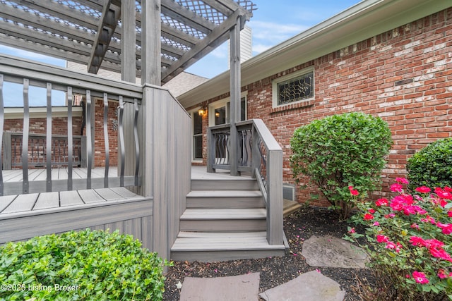 10304 Spring Meyer Rd, Louisville, KY 40223 - deck featuring a pergola