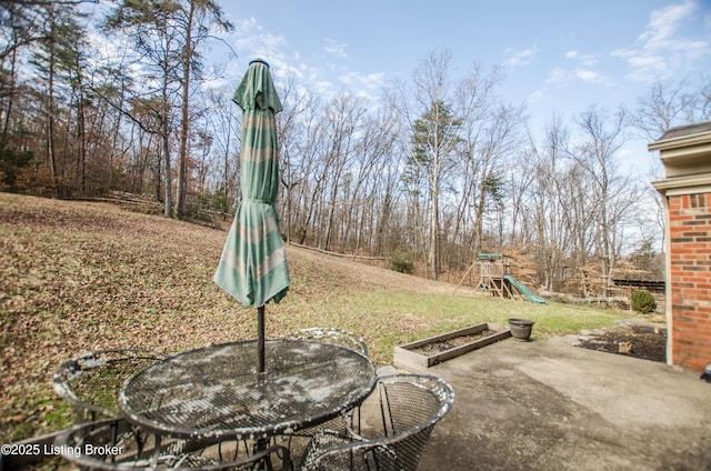 562 Peaceful Way, Shepherdsville, KY 40165 - view of patio / terrace with a playground