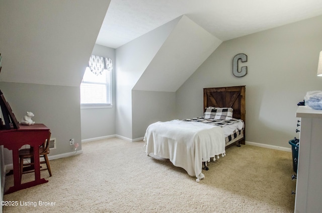 562 Peaceful Way, Shepherdsville, KY 40165 - bedroom with carpet, vaulted ceiling, and baseboards