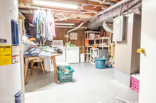 562 Peaceful Way, Shepherdsville, KY 40165 - unfinished below grade area with independent washer and dryer and electric water heater