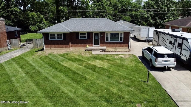 4919 Ferrer Way, Louisville, KY 40291 - ranch-style house featuring brick siding, driveway, and roof with shingles