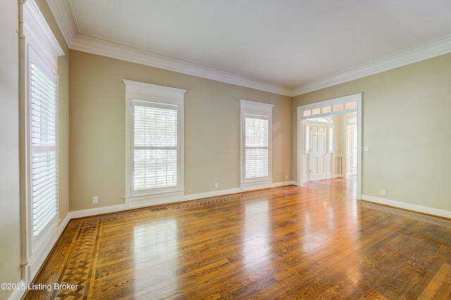 5302 Olde Creek Way, Prospect, KY 40059 - empty room featuring crown molding, wood finished floors, and baseboards