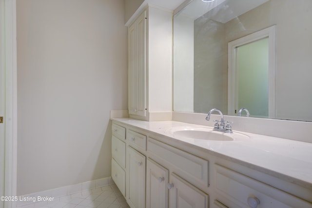 5302 Olde Creek Way, Prospect, KY 40059 - bathroom with vanity, baseboards, and tile patterned floors