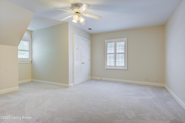 5302 Olde Creek Way, Prospect, KY 40059 - unfurnished bedroom with carpet, baseboards, a closet, and a ceiling fan