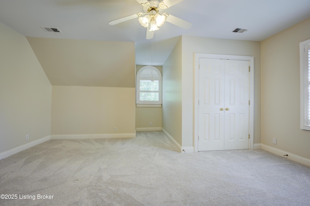 5302 Olde Creek Way, Prospect, KY 40059 - bonus room with carpet flooring, a ceiling fan, baseboards, and lofted ceiling