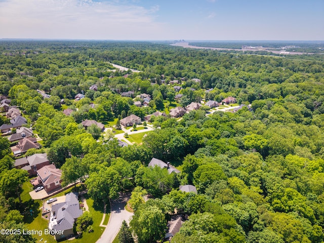 5302 Olde Creek Way, Prospect, KY 40059 - aerial perspective of suburban area with a heavily wooded area