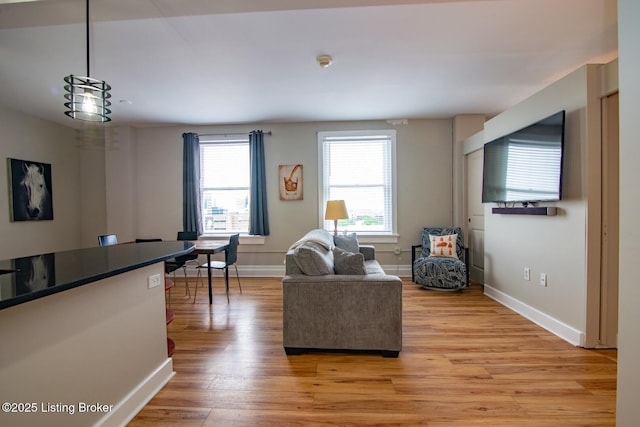 604 S 3rd St Unit 803, Louisville, KY 40202 - living area with baseboards and light wood-type flooring