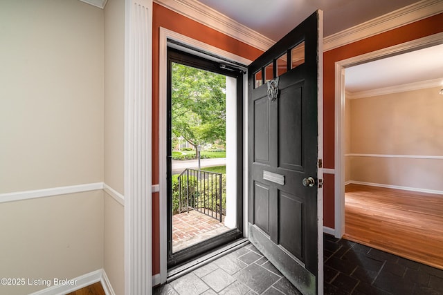 3920 Elfin Ave, Louisville, KY 40207 - entrance foyer with ornamental molding and baseboards
