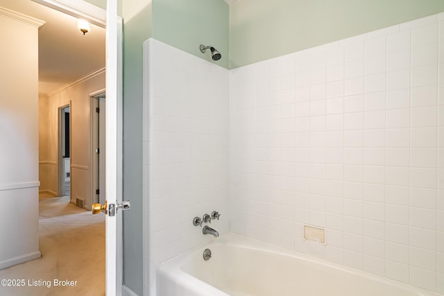 3920 Elfin Ave, Louisville, KY 40207 - full bathroom featuring tub / shower combination and ornamental molding
