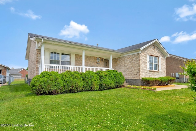 8805 Wisdom Ln, Louisville, KY 40229 - ranch-style home featuring brick siding and a porch