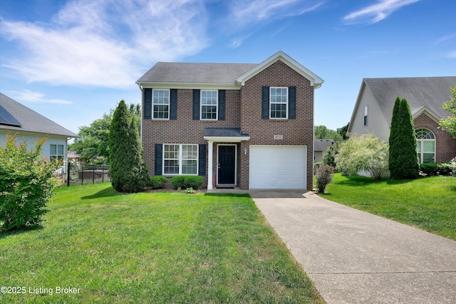8712 Chetwood Trace Dr, Louisville, KY 40291 - view of front facade featuring brick siding, driveway, and an attached garage