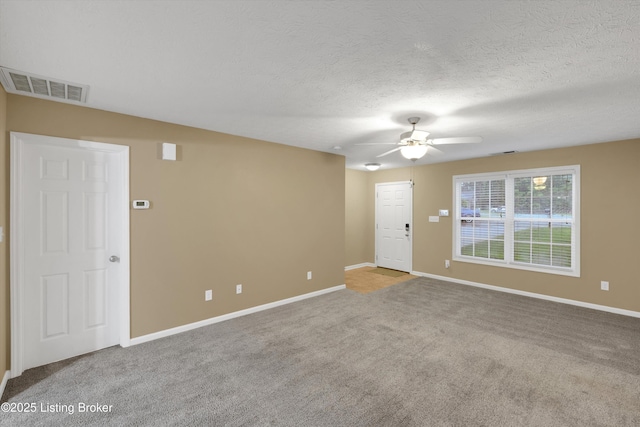 8712 Chetwood Trace Dr, Louisville, KY 40291 - carpeted spare room with a ceiling fan, baseboards, and a textured ceiling