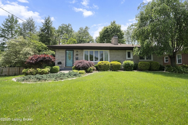 5506 Bamberrie Cross Rd, Louisville, KY 40214 - view of front of property featuring stone siding and a chimney
