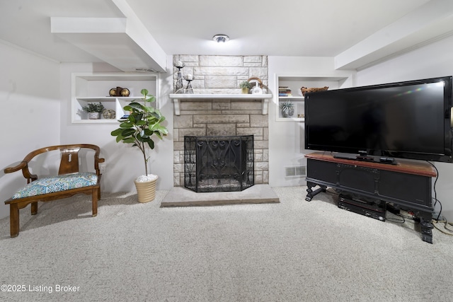 5506 Bamberrie Cross Rd, Louisville, KY 40214 - living room with a stone fireplace