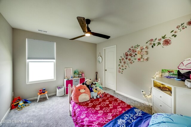 3928 Creek Meadow Dr, La Grange, KY 40031 - bedroom featuring carpet flooring, baseboards, and a ceiling fan