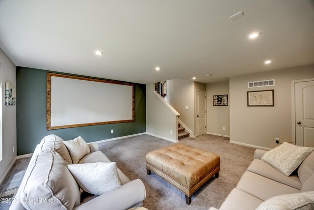 3928 Creek Meadow Dr, La Grange, KY 40031 - cinema featuring recessed lighting, baseboards, and light colored carpet