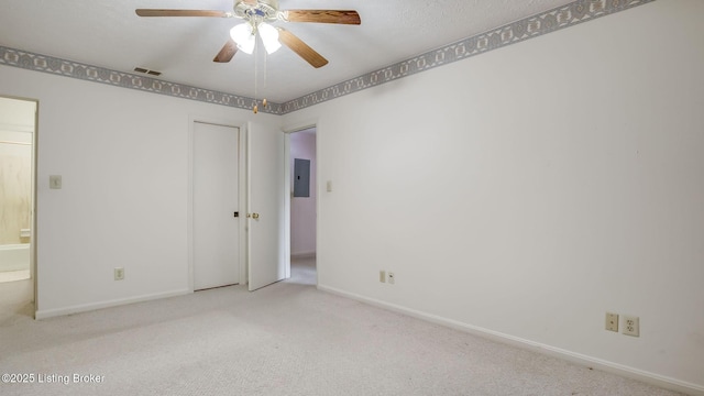 3030 Breckenridge Ln Unit 108, Louisville, KY 40220 - unfurnished bedroom with electric panel, carpet flooring, baseboards, a ceiling fan, and a closet