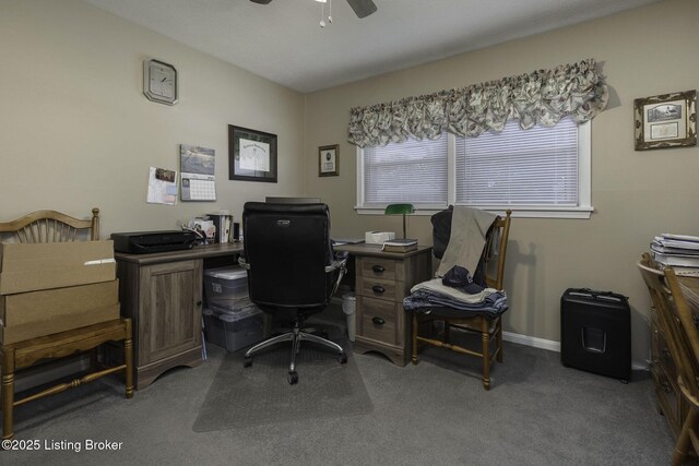 7407 Beahl Blvd, Louisville, KY 40258 - office space with a ceiling fan and carpet