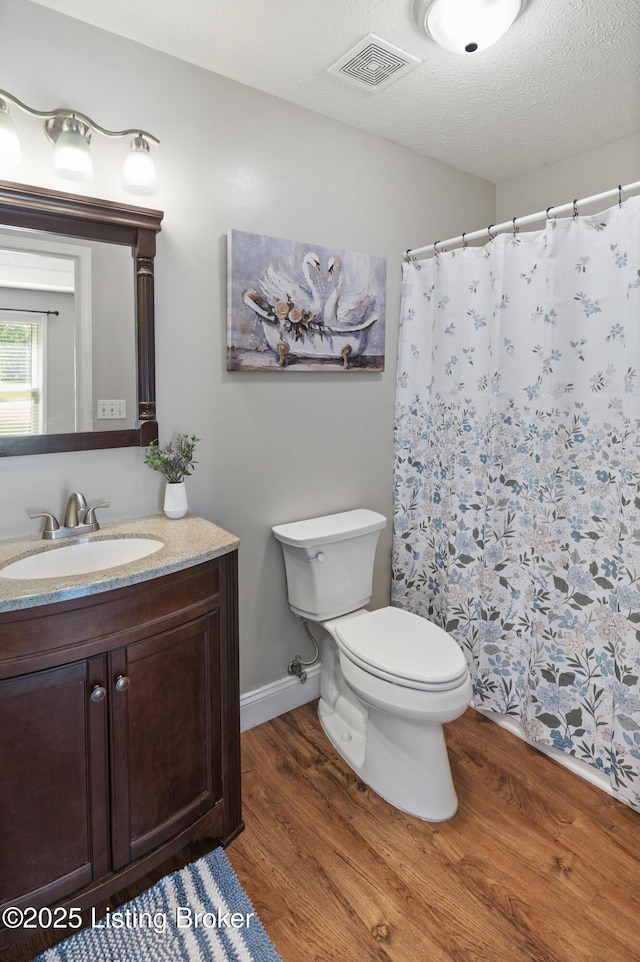 1020 Polley Dr, Bardstown, KY 40004 - full bath featuring wood finished floors, vanity, toilet, and a shower with shower curtain