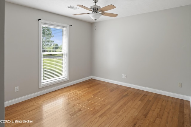 1020 Polley Dr, Bardstown, KY 40004 - unfurnished room featuring baseboards, ceiling fan, and light wood-type flooring