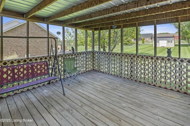 1020 Polley Dr, Bardstown, KY 40004 - deck featuring a yard