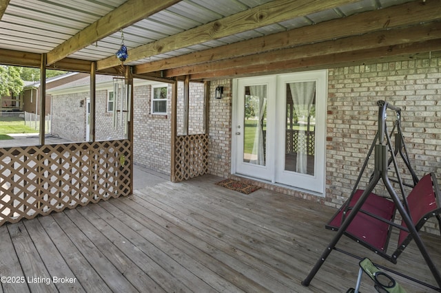 1020 Polley Dr, Bardstown, KY 40004 - deck featuring french doors