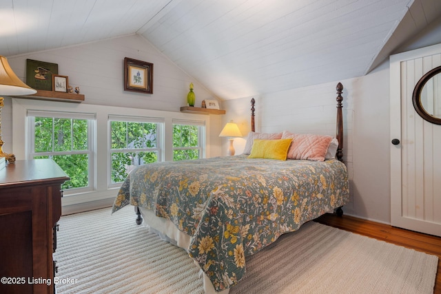 2220 Alta Ave, Louisville, KY 40205 - bedroom featuring vaulted ceiling and wood finished floors