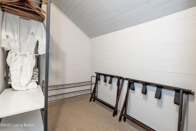 2220 Alta Ave, Louisville, KY 40205 - unfurnished bedroom featuring vaulted ceiling and carpet floors
