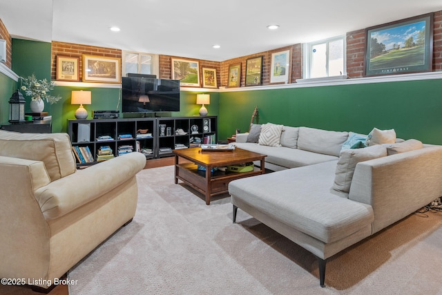 2220 Alta Ave, Louisville, KY 40205 - carpeted living area featuring recessed lighting