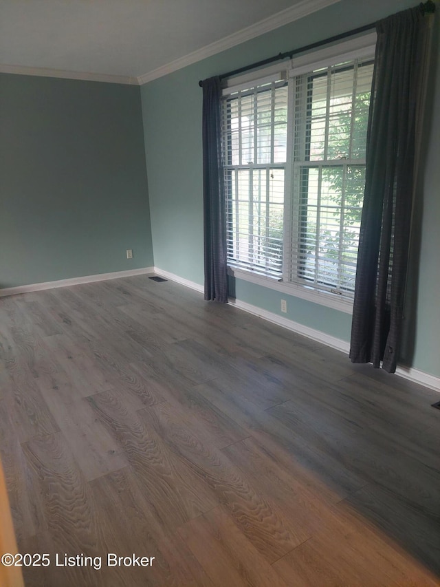 2508 Rhett Ct, Louisville, KY 40242 - spare room featuring wood finished floors, baseboards, ornamental molding, and healthy amount of natural light