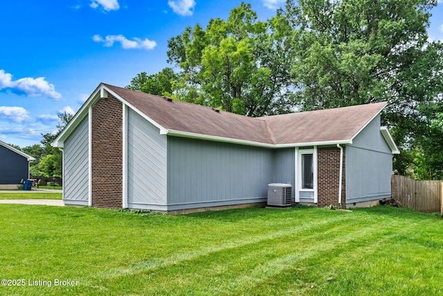 4308 Fence Pl, Louisville, KY 40241 - view of property exterior with a shingled roof and central air condition unit