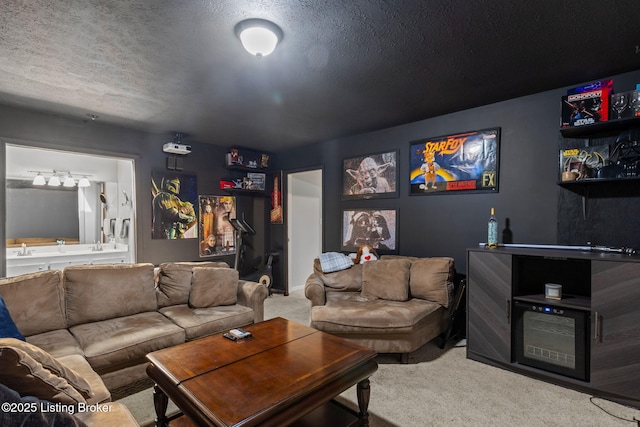 4308 Fence Pl, Louisville, KY 40241 - living room with carpet flooring and a textured ceiling